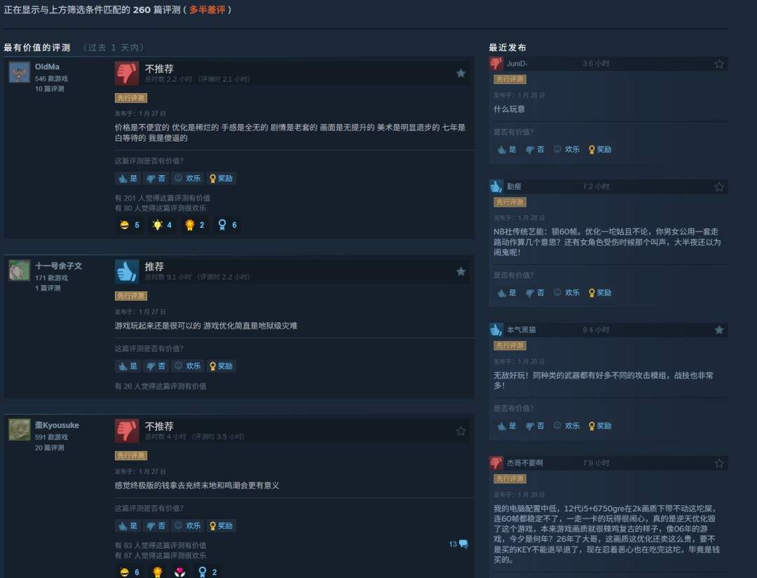 《噬血代码2》Steam中文区多半差评 优化差、PS3级画面