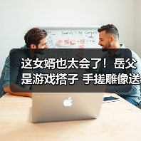 这女婿也太会了！岳父是游戏搭子 手搓雕像送礼
