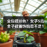 金包银掉色？女子5克金子做首饰熔后不足1克