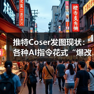 推特Coser发图现状：各种AI指令花式“爆改”（图3）