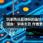 玩家热议最琐碎的退坑理由：字体太丑 作者素质差！（图4）